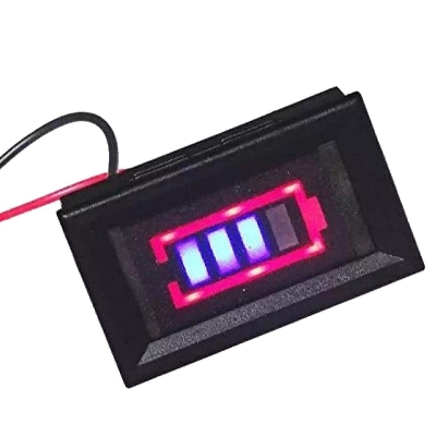 Picture of Dc 12 ভোল্ট ব্যাটারি ক্যাপাসিটি সূচক - 12 volt battery - Black
