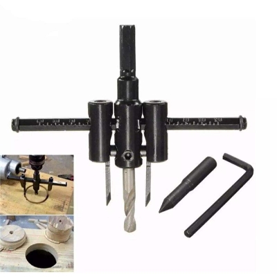 Picture of 30-120mm Adjustable Metal Wood Circle Hole Saw Twist Drill Bit Cutter Kit (Product For Medin Japan ) - Black