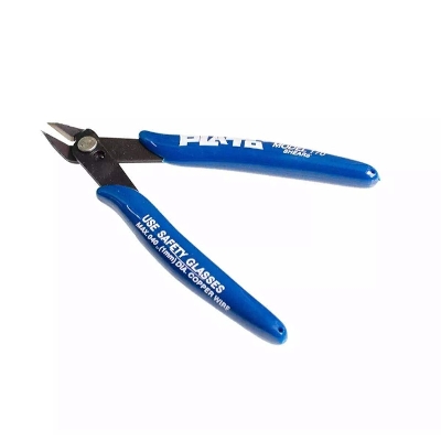 Picture of Electrical Component Wire Cable Cutters Cutting Side Snips Flush Pliers Nipper Anti-slip Rubber Mini Diagonal Pliers Hand Tools - Blue