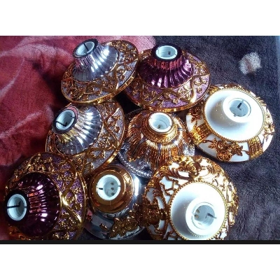 Picture of Light Holder with Golden Plate - Gold