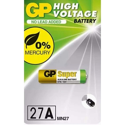 Picture of Gp অ্যালকালাইন ব্যাটারি 27a/mn27 12v সুপার [gp27a] - 12v battery - Gold