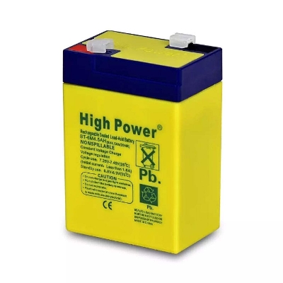 Picture of Rechargeable Sealed Lead-Acid Battery Power 6v.4.5Ah - Yellow