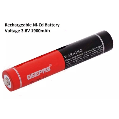 Picture of 1pcs//GEEPAS//3=6V// Rechargable Ni//Cd Battery///RRT - Battery - Red