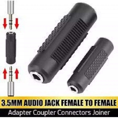 Picture of Secro 3.5mm Female to Female Stereo Audio Jack Adapter Converter (2 Piece) - Black