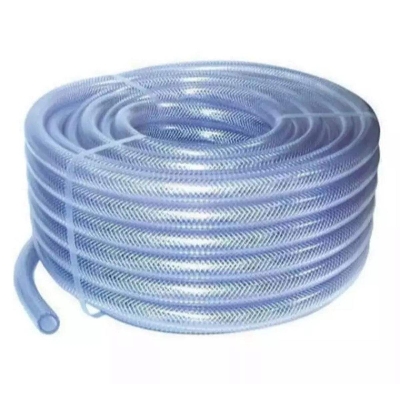 Picture of Water Hose Pipe Clear Flexible PVC for Car Bike Wash, Garden, Irrigation, LPG Gas, Oil Transfer Pipe-164Feet 1 Coil - White