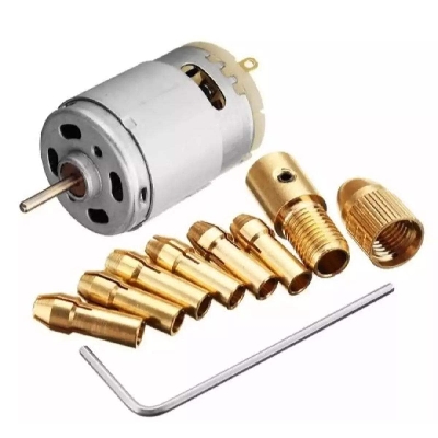 Picture of Mini Drill Chuck With DC 12V Motor - Silver