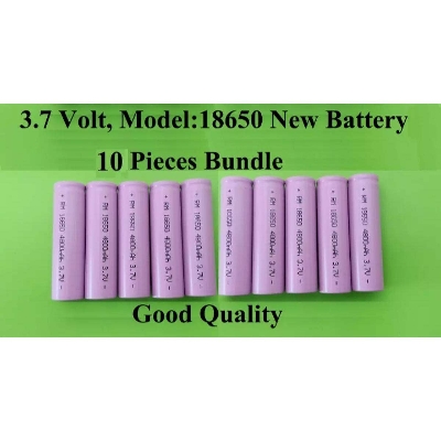 Picture of 3.7Volt, 18650 rechargeable lithium battery, 10 Pieces Bundle, **Much better quality battery than other local batteries on the market, - Pink