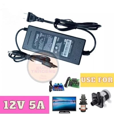 Picture of LiteOn12V 5A Power Adapter 60W for Combine CCTV Power LED TV LED Strip Light WGP Charger