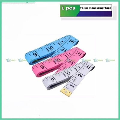 Picture of pcs 150cm / 60 Body Measurement Ruler Sewing Tailor Soft Retractable Measuring Tape Soft Flat Sewing Ruler - Blue