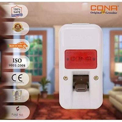 Picture of CONA DP Switch 32 Amperes White Heavy Duty Double Pole switch - White