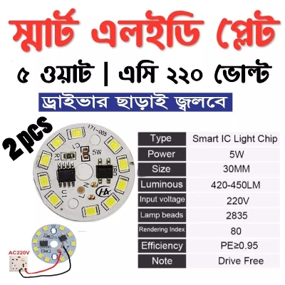 Picture of 5W Ac Smd Pts-Ml40L Led Light Source Smd Led 101 Ratings(2pcs) - White