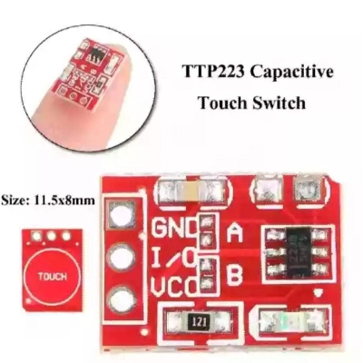 Picture of TTP223 Capacitive Touch Sensor Module - Red