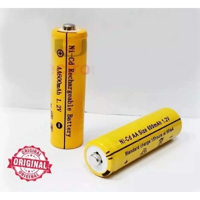 Picture of 1.2V 600 mAh (For Trimmer Battery) Rechargeable Heavy Duty Aa Battery Ni-Cd.-Batteries for Kemei, Htc, Gami, Trimmer.1 Pcs - Yellow