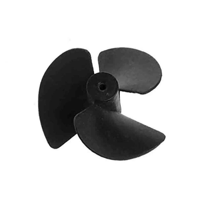 Picture of Nylon RC Boat 40mm Fan 3 Blade Shaft Hole 2mm Plastic 3 Vane Paddle 40mm Diameter - Black