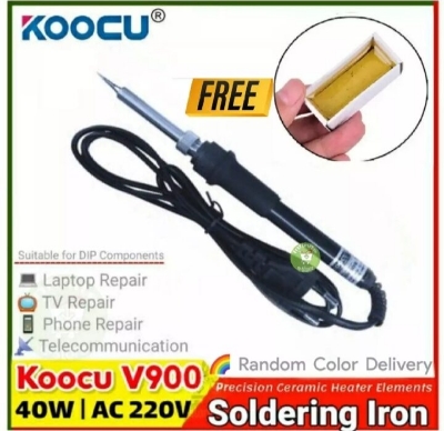 Picture of Koocu V900 Precision Professional Ceramic Heater Element Soldering Welding Iron for Mobile Phone TV Computer and all kinds of Electronics Product Repair replace Koocu V900C 908 - Black
