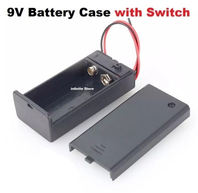 Picture of Universal 6F22 DIY 9V Battery Storage Holder Case Boxes with Cord Wire Lead ON/OFF Toggle Switch