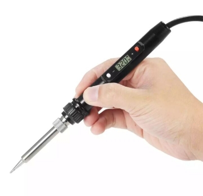 Picture of 80W Professional LCD Digital Temperature Adjustable Electric Soldering Iron Tool Lead-free Mini Soldering Station - Black