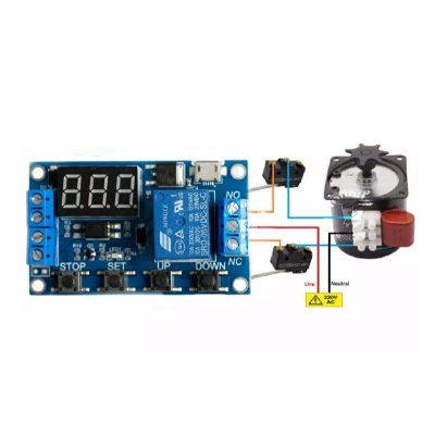 Picture of DIY Incubator Turning Motor Controller Turning Control Timer Supply 5-30V 10A Relay Using W1209 XH-M452 XH-W3001 Replace XM-18 XM-18S - Blue