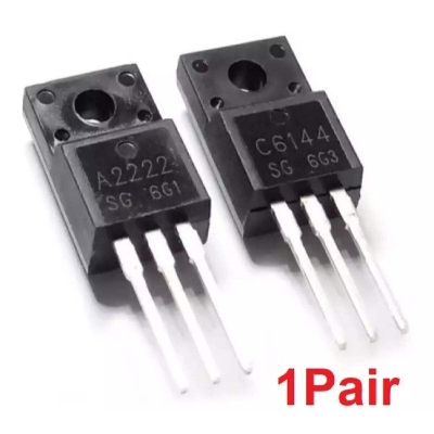 Picture of 2SA2222 & 2SC6144 A2222 C6144 Pair PNP NPN Transistor 50V 10A 2W Bipolar Power Transistor TO-220 Silicon Transistor For Epson L110 L210 Logic Card PLC Electrical Circuitry & Parts - Black