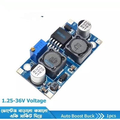 Picture of DC-DC XL6009 Auto Boost Buck Adjustable Step Up Step Down Converter Module Solar 1.25-36V Voltage Board MOSFET Switch DSN6000AUD - Blue