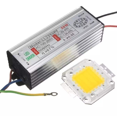 Picture of 50W LED SMD Chip Bulbs With 50W High Power Waterproof LED Driver Supply - White