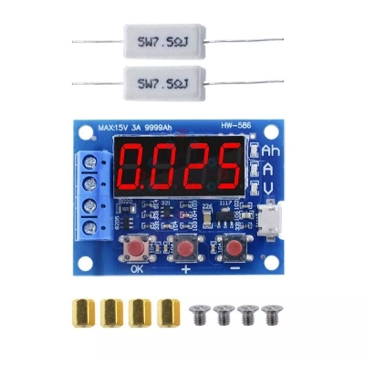 Picture of Lithium Battery Capacity Tester for 3.7 Volt 18650 - Blue