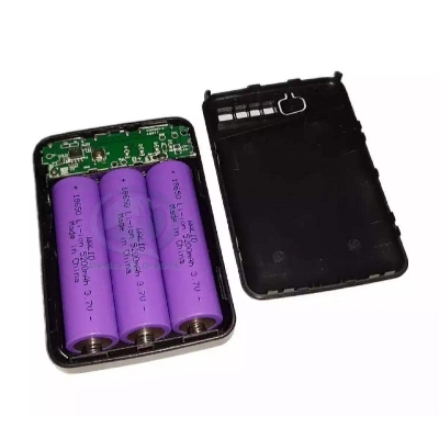 Picture of Portable Stylish First Charging Power Bank Case White + Battery (Use 3 Piece'S 18650 Battery) - Power Bank - White