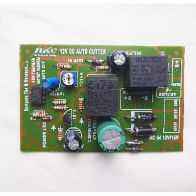 Picture of Model-02 Double Relay 12V Auto Cut Circuit DC-12V DC12V Double Relay Auto Cut Adjustable Circuit For DC 12V Battery Charging Protection Circuit DIY - Black