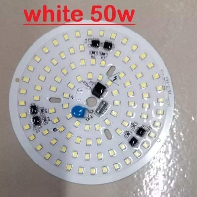 Picture of White Ac 220V 50W Faa60B380272 Cob Smd Led Light Chip 60X105Mm Ultra Bright White 50 Watt Led Light Solar Light Panel Mount Aluminum Base For Solar Panel Flood Light Household Garden Led Light With Smart Ic Light Bulbs - Dim Light - Yellow