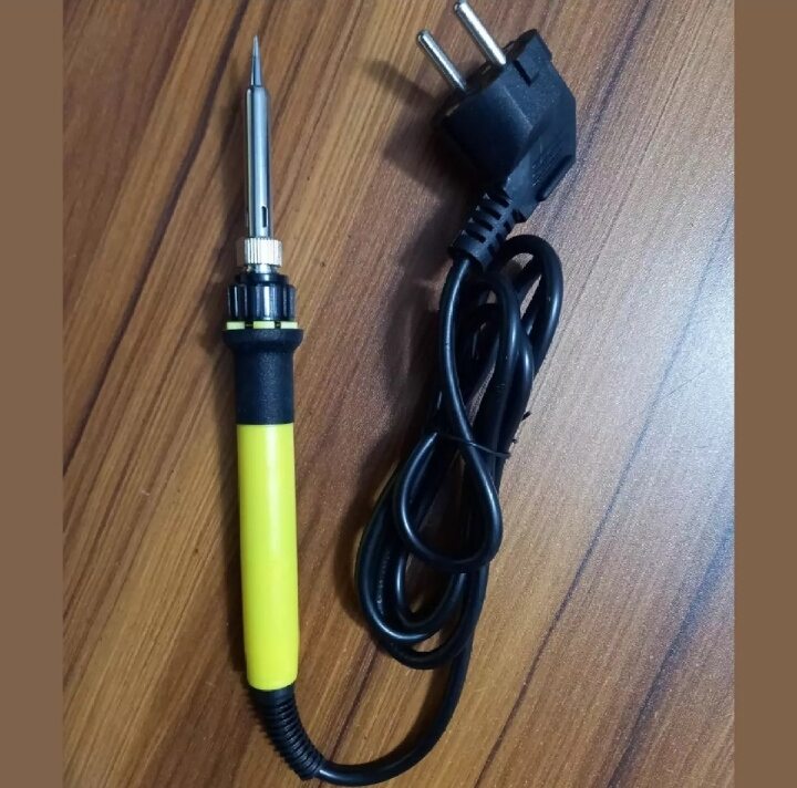 Picture of 936H Digital LCD Display With 100W Adjustable Soldering Iron 100W 220V Tatal Iron 100W Variable Temperature Control Soldering Iron 100W Soldering Iron 936H Soldering Iron Tools - Yellow