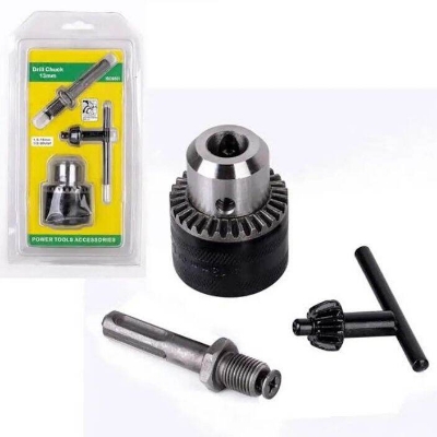 Picture of Industrial drill chuck with sds adaptor and key 1.5-13mm - Black