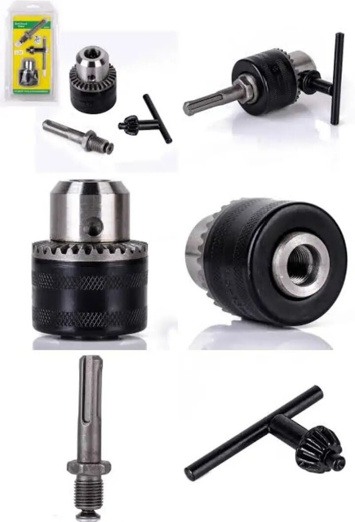Picture of Industrial drill chuck with sds adaptor and key 1.5-13mm - Black