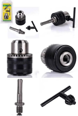 Picture of Industrial drill chuck with sds adaptor and key 1.5-13mm - Black