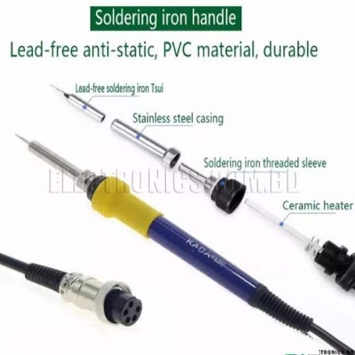 Picture of Electric Soldering Iron 5pin Welding Replacement Solder Repair Tool for Kada 878D+ 936D+ 852 886D 853D - Blue