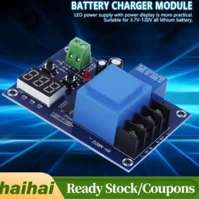 Picture of XH-M602 / HW-631 Digital Control Battery Charging Control Module AC 220V Lithium Storage Battery Charger Control Switch Protection Board for 3.7V to 120V DC - Blue