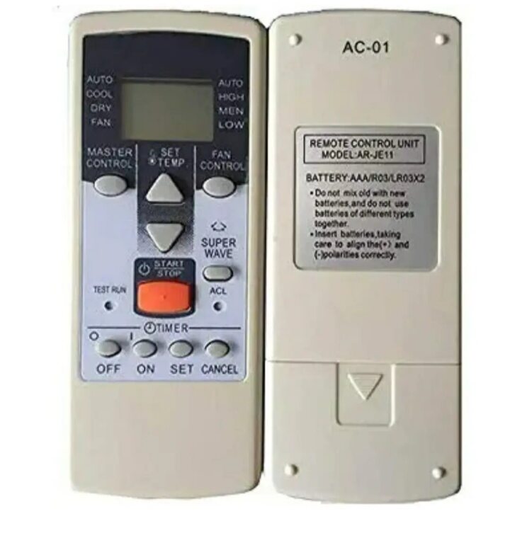 Picture of Remote Controller for Window type General Air Conditioner Model ARJE11 - White
