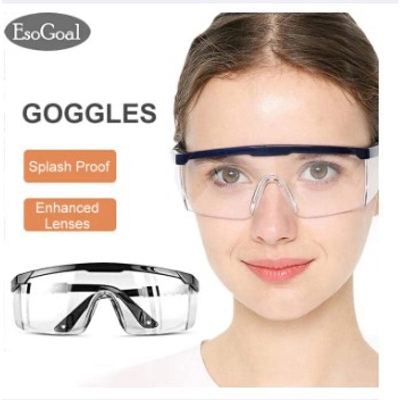 Picture of Safety Goggles Effectively Anti Infection Eyes Shield Anti Droplets Safety Protective Glasses Protection Anti-fog Anti-splash Sand-proof Goggle Unisex Eye Shield with Strengthen Lens & Adjustable Temple - Black