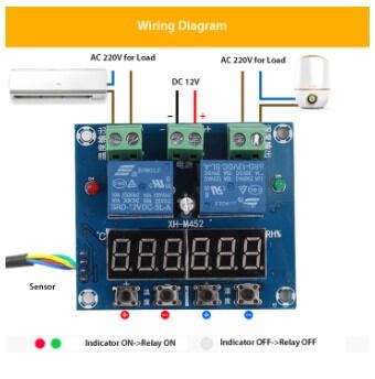 Picture of XH-M452 Digital Temperature & Humidity Controller Switch Module - Black