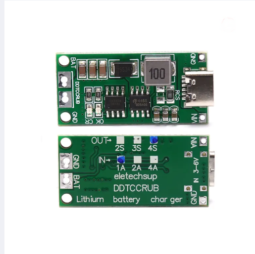 Picture of Multi-Cell 2S 3S 4S Type-C To 8.4V 12.6V 16.8V Step-Up Boost LiPo Polymer Li-Ion Charger 7.4V 11.1V 14.8V 18650 Lithium Battery