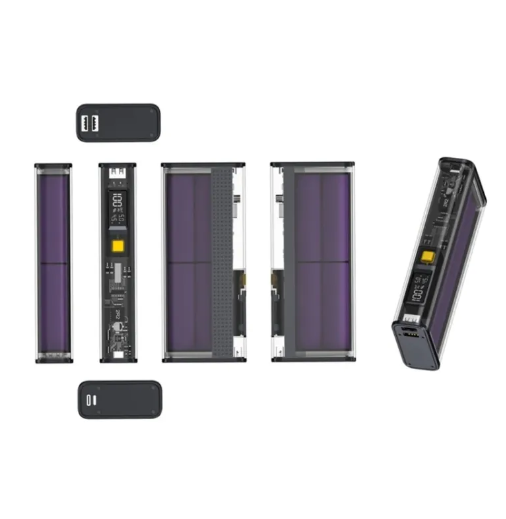 Picture of Battery Charger Case Portable DIY Power Bank Box LCD PD22.5W Dual-Direction Fast Charging Case for 4PCS 21700 Battery (Battery Not included)