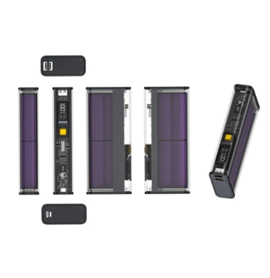 Picture of Battery Charger Case Portable DIY Power Bank Box LCD PD22.5W Dual-Direction Fast Charging Case for 4PCS 21700 Battery (Battery Not included)