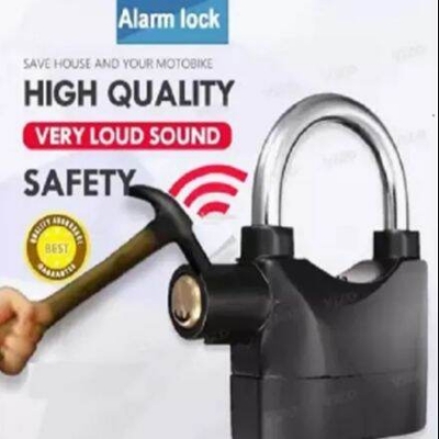 Picture of Waterproof Siren Alarm Lock Security Motorcycle Bike Bicycle Padlock Anti-Theft - Black