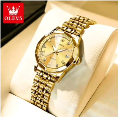 Picture of Olevs 9931 new luxury fashion stainless steel imported waterproof quartz movement wrist-watch for women - Multicolor