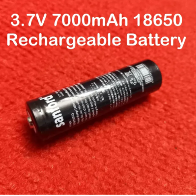 Picture of 18650 3.7V 7000mAh Sanford Strong Light Lithium-ion Rechargeable Battery For Power Bank Power Pack LED Torch Car Toys Laptop Battery DIY - Black