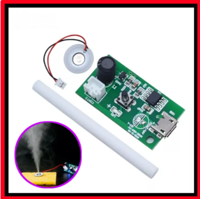 Picture of USB Mini Humidifier DIY Kits Mist Maker and Driver Circuit Board Fogger Atomization Film Atomizer Sheet Mini Oscillating Multi Plug - Green