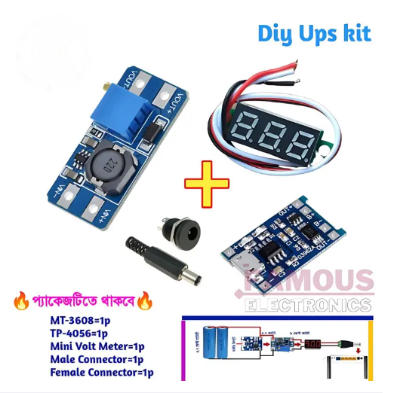 Picture of UPS Kit, DIY Wi-Fi Mini UPS Kit FOR UNO & Router - Blue