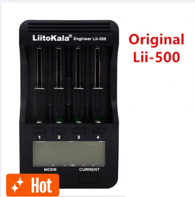 Picture of Liitokala Lii - 500 4 - Slot LCD Smart Universal Charger - Ideal for 18650 and 26650 Batteries - Durable & efiicient