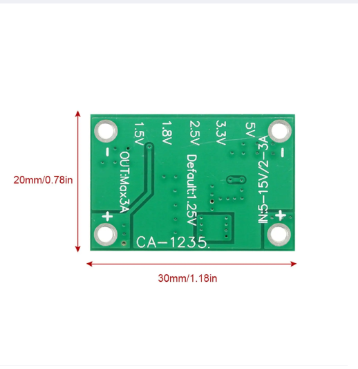 Picture of DC Step Down Power Converter Board 5-16V To 1.25V 1.5V 1.8V 2.5V 3.3V 5V 3A BDM
