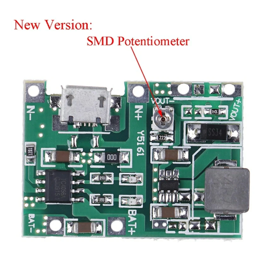 Picture of Lithium Battery Charger and Boost Converter Mini UPS Circuit for Onu Router - Green