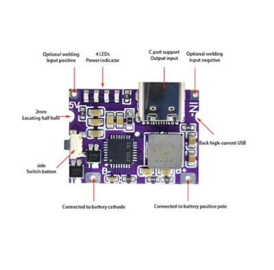 Picture of Boost Your Power with a Type-C USB 5V 3.1A Boost Converter Step-Up Power Module IP5310 - Easy To use and Clean, A Unique Choice For Power Conversion